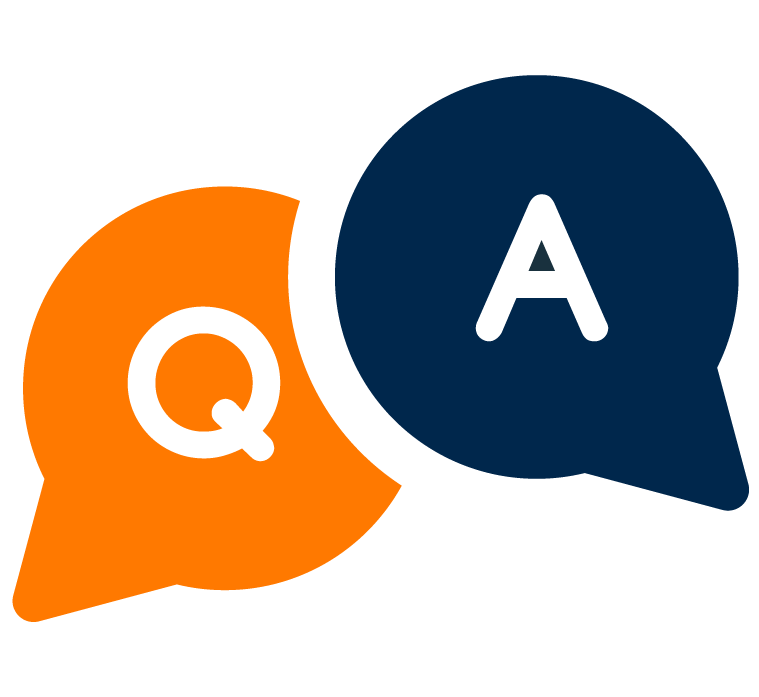 speech bubbles indicating "Q" and "A"