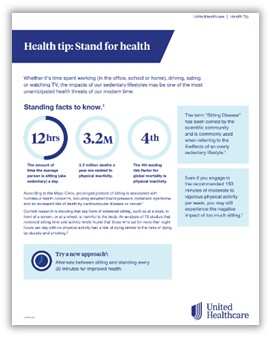 Cover page of the May health tip flier