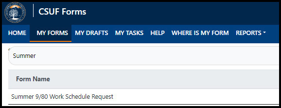 screenshot of AEM portal form tab