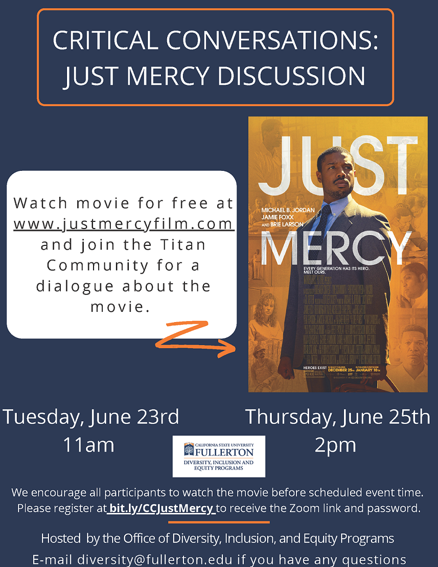 "Just Mercy" Post Viewing flier